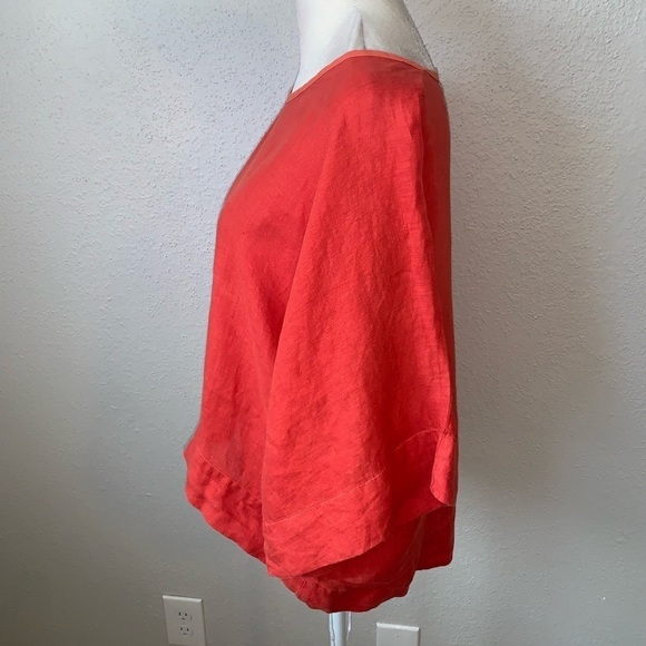 Stark X Coral 100% Linen Lagenlook Top - Picture 2 of 9